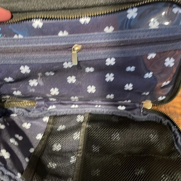 Lucky Brand NWT Black Denim Travel or Cosmetic Bag - Picture 5 of 8
